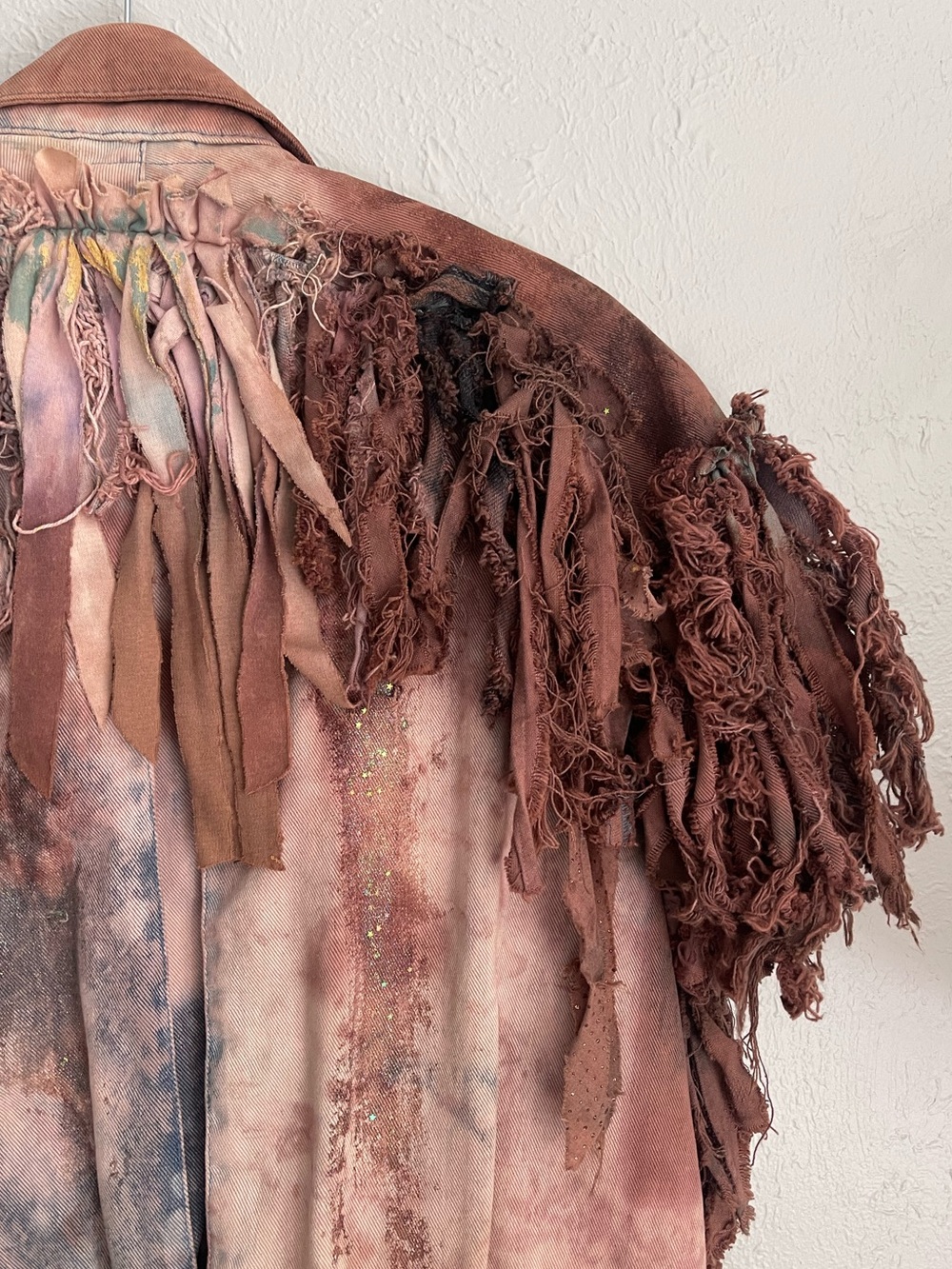 Vintage S.B.I. Embellished Wearable Art Vest 100% Cotton Fringed Boho Patchwork - Picture 7 of 8